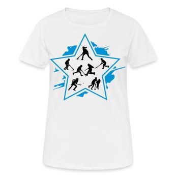 Hockey Kids - Women's Breathable T-Shirt - white - Front - AI Model Female 172 dark (172cm)