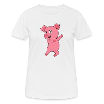 porc - T-shirt respirant Femme - blanc - Devant - AI Model Female 172 dark (172cm)