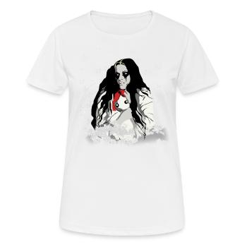 Horror Girl - Frauen T-Shirt atmungsaktiv - Weiß - Vorne - AI Model Female 172 dark (172cm)
