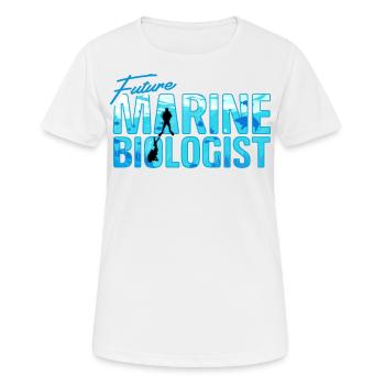 Biologiste marin étudiant en biologie marine - T-shirt respirant Femme - blanc - Devant - AI Model Female 172 dark (172cm)