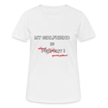 my girlfriend 2 - T-shirt respirant Femme - blanc - Devant - AI Model Female 172 dark (172cm)