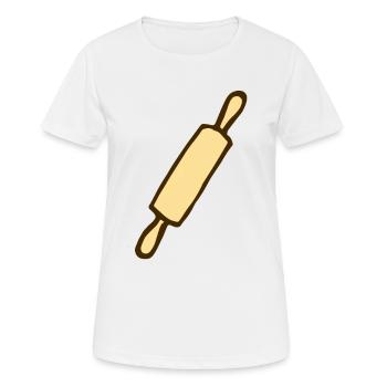 rolling pin - Women's Breathable T-Shirt - white - Front - AI Model Female 172 dark (172cm)