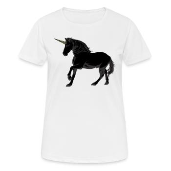 Licorne sauvage, le noir rare - T-shirt respirant Femme - blanc - Devant - AI Model Female 172 dark (172cm)