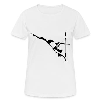Pole Dance - Frauen T-Shirt atmungsaktiv - Weiß - Vorne - AI Model Female 172 dark (172cm)