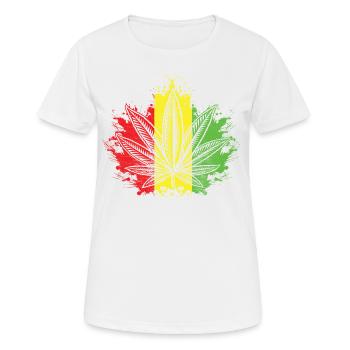 Cannabis smoking - Women's Breathable T-Shirt - white - Front - AI Model Female 172 dark (172cm)