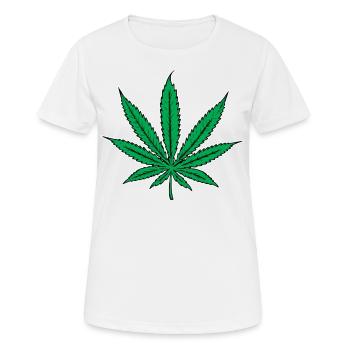 marijuana - T-shirt respirant Femme - blanc - Devant - AI Model Female 172 dark (172cm)