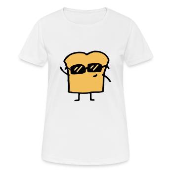 Pain grillé pour le petit déjeuner - T-shirt respirant Femme - blanc - Devant - AI Model Female 172 dark (172cm)
