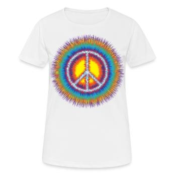 Peace - Frauen T-Shirt atmungsaktiv - Weiß - Vorne - AI Model Female 172 dark (172cm)