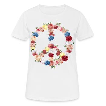 Peacezeichen - Frauen T-Shirt atmungsaktiv - Weiß - Vorne - AI Model Female 172 dark (172cm)