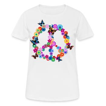 Frieden - Frauen T-Shirt atmungsaktiv - Weiß - Vorne - AI Model Female 172 dark (172cm)