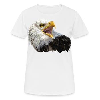 bald eagle - Women's Breathable T-Shirt - white - Front - AI Model Female 172 dark (172cm)