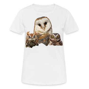Scops owl, Little Owl and Owl - Women's Breathable T-Shirt - white - Front - AI Model Female 172 dark (172cm)