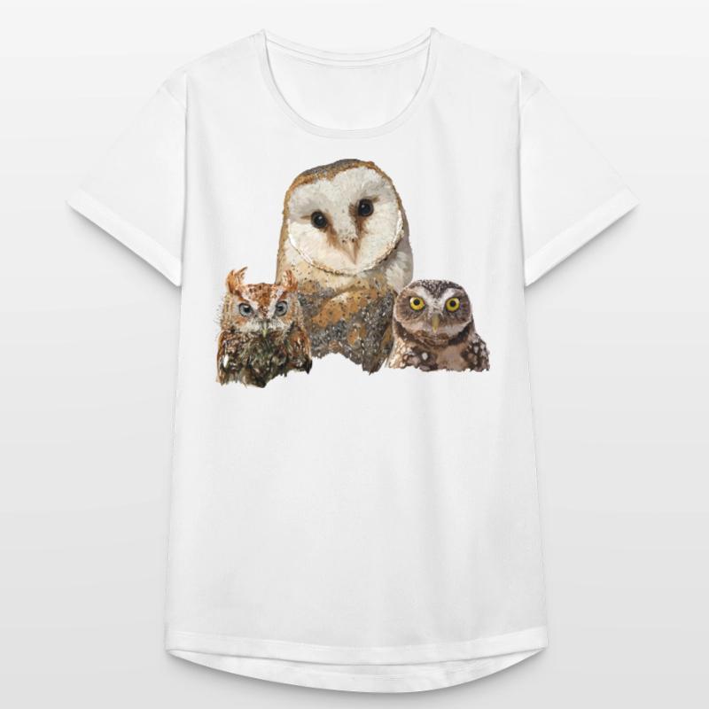 Scops Eule, kleine Eule und Eule Frauen T-Shirt atmungsaktiv