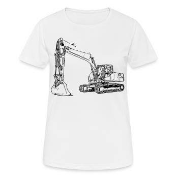 Excavatrice - T-shirt respirant Femme - blanc - Devant - AI Model Female 172 dark (172cm)