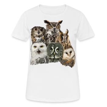 Owls - Women's Breathable T-Shirt - white - Front - AI Model Female 172 dark (172cm)