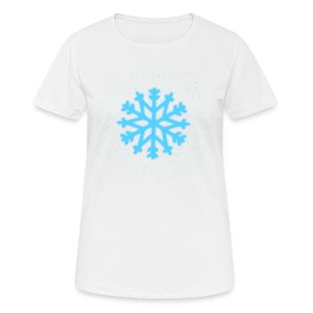 Flocon de neige - T-shirt respirant Femme - blanc - Devant - AI Model Female 172 dark (172cm)