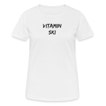Ski - Vitamin Ski - Women's Breathable T-Shirt - white - Front - AI Model Female 172 dark (172cm)