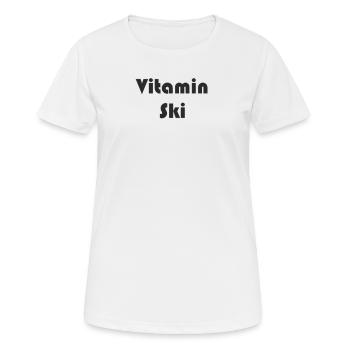 Ski - Vitamin Ski - Women's Breathable T-Shirt - white - Front - AI Model Female 172 dark (172cm)