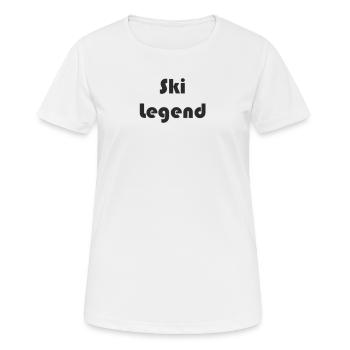 Ski - Ski Legend - Frauen T-Shirt atmungsaktiv - Weiß - Vorne - AI Model Female 172 dark (172cm)
