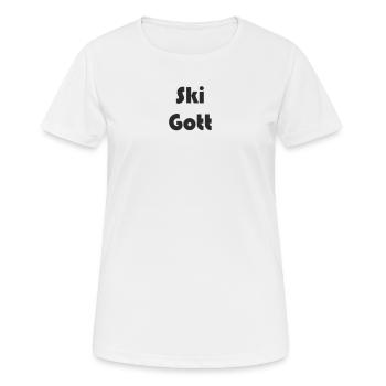 Ski - Ski Gott - Frauen T-Shirt atmungsaktiv - Weiß - Vorne - AI Model Female 172 dark (172cm)