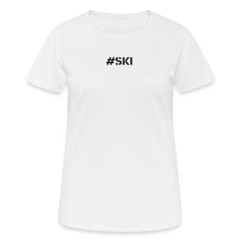 Ski - #ski - Frauen T-Shirt atmungsaktiv - Weiß - Vorne - AI Model Female 172 dark (172cm)