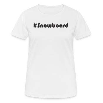Snowboard - #Snowboard - Women's Breathable T-Shirt - white - Front - AI Model Female 172 dark (172cm)