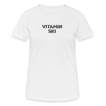Ski - Vitamin Ski - Women's Breathable T-Shirt - white - Front - AI Model Female 172 dark (172cm)