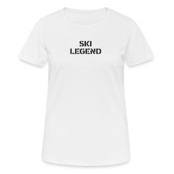 Ski - Ski Legend - Frauen T-Shirt atmungsaktiv - Weiß - Vorne - AI Model Female 172 dark (172cm)
