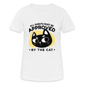 Cat - all guests must be approved by the cat - Women's Breathable T-Shirt - white - Front - AI Model Female 172 dark (172cm)