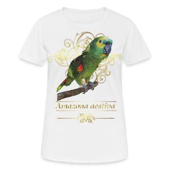 L’amazone à front bleu - T-shirt respirant Femme - blanc - Devant - AI Model Female 172 dark (172cm)