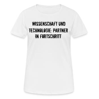 Wissenschaft - Wissenschaft und Technologie: - Frauen T-Shirt atmungsaktiv - Weiß - Vorne - AI Model Female 172 dark (172cm)