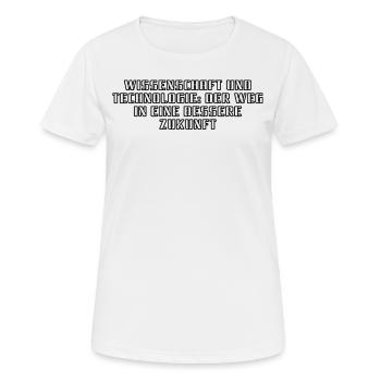 Wissenschaft - Wissenschaft und Technologie: Der - Frauen T-Shirt atmungsaktiv - Weiß - Vorne - AI Model Female 172 dark (172cm)