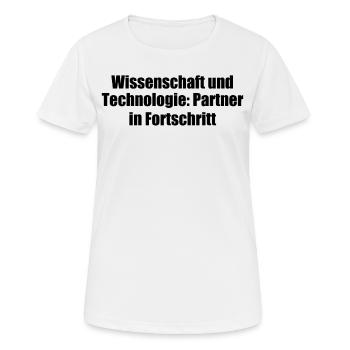 Wissenschaft - Wissenschaft und Technologie: - Frauen T-Shirt atmungsaktiv - Weiß - Vorne - AI Model Female 172 dark (172cm)