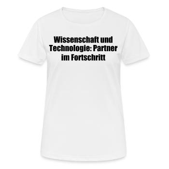 Wissenschaft - Wissenschaft und Technologie: - Frauen T-Shirt atmungsaktiv - Weiß - Vorne - AI Model Female 172 dark (172cm)