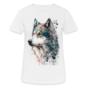 Husky sibérien 03 - T-shirt respirant Femme - blanc - Devant - AI Model Female 172 dark (172cm)