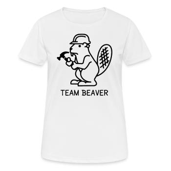 Team Beaver - Women's Breathable T-Shirt - white - Front - AI Model Female 172 dark (172cm)