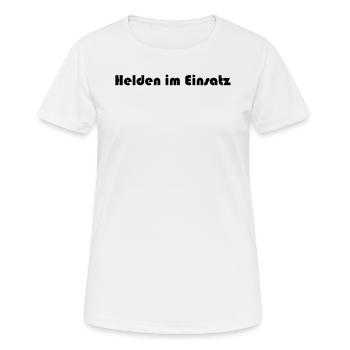 Feuerwehr - Helden im Einsatz - Frauen T-Shirt atmungsaktiv - Weiß - Vorne - AI Model Female 172 dark (172cm)