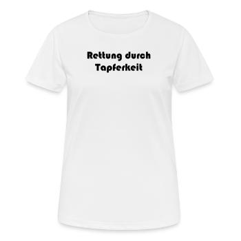 Feuerwehr - Rettung durch Tapferkeit - Frauen T-Shirt atmungsaktiv - Weiß - Vorne - AI Model Female 172 dark (172cm)
