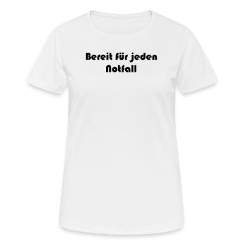 Feuerwehr - Bereit für jeden Notfall - Frauen T-Shirt atmungsaktiv - Weiß - Vorne - AI Model Female 172 dark (172cm)