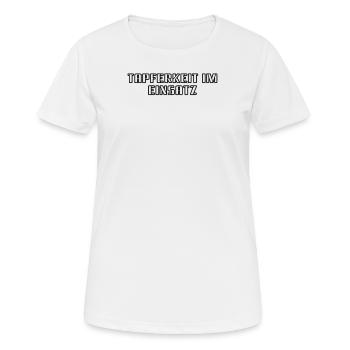 Feuerwehr - Tapferkeit im Einsatz - Frauen T-Shirt atmungsaktiv - Weiß - Vorne - AI Model Female 172 dark (172cm)