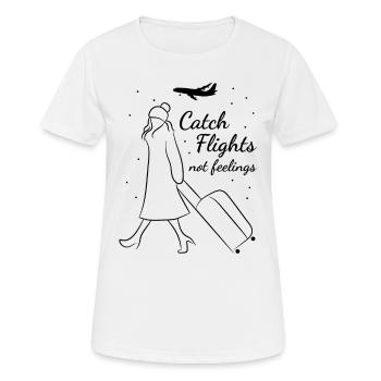 Prendre des vols, pas des sentiments - T-shirt respirant Femme - blanc - Devant - AI Model Female 172 dark (172cm)
