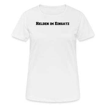 Feuerwehr - Helden im Einsatz - Frauen T-Shirt atmungsaktiv - Weiß - Vorne - AI Model Female 172 dark (172cm)