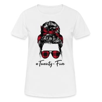 #Twenty-Five - Women's Breathable T-Shirt - white - Front - AI Model Female 172 dark (172cm)