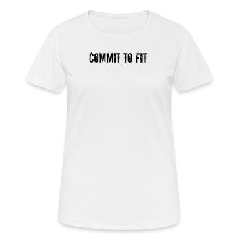Fitness - Commit to fit - Women's Breathable T-Shirt - white - Front - AI Model Female 172 dark (172cm)