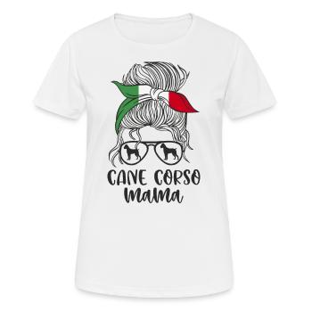 Cane Corso Mama - T-shirt respirant Femme - blanc - Devant - AI Model Female 172 dark (172cm)
