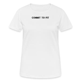 Fitness - Commit to fit - Women's Breathable T-Shirt - white - Front - AI Model Female 172 dark (172cm)