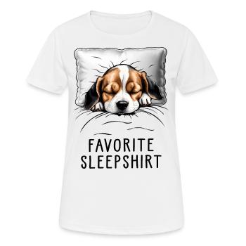 Beagle Favorite Sleepshirt - Frauen T-Shirt atmungsaktiv - Weiß - Vorne - AI Model Female 172 dark (172cm)