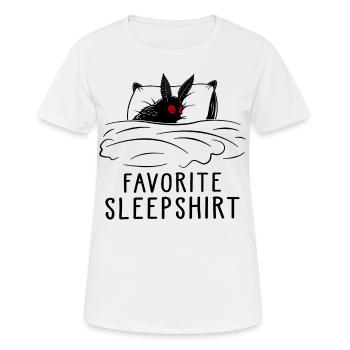 Favorite Sleepshirt - Frauen T-Shirt atmungsaktiv - Weiß - Vorne - AI Model Female 172 dark (172cm)