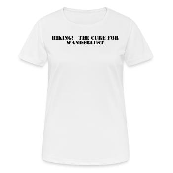 Wandern - Hiking: the cure for wanderlust - Women's Breathable T-Shirt - white - Front - AI Model Female 172 dark (172cm)