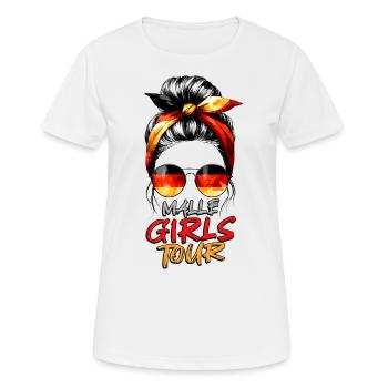 Visite des filles de Malle - T-shirt respirant Femme - blanc - Devant - AI Model Female 172 dark (172cm)